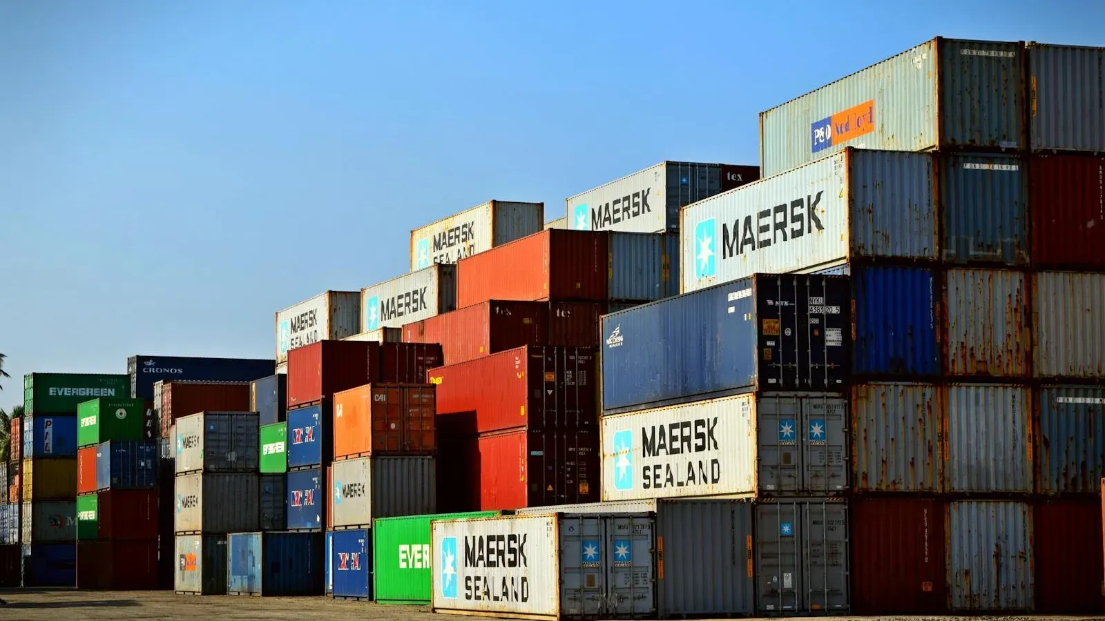 Shipping containers at port — customs clearing Uganda